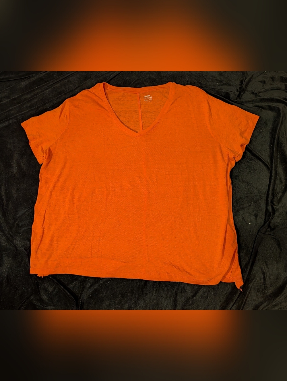 Old Navy Orange V-Neck Short Sleeve Tee